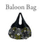 Ballontasche mit Schmetterlingsdruck (schwarz x gelb)